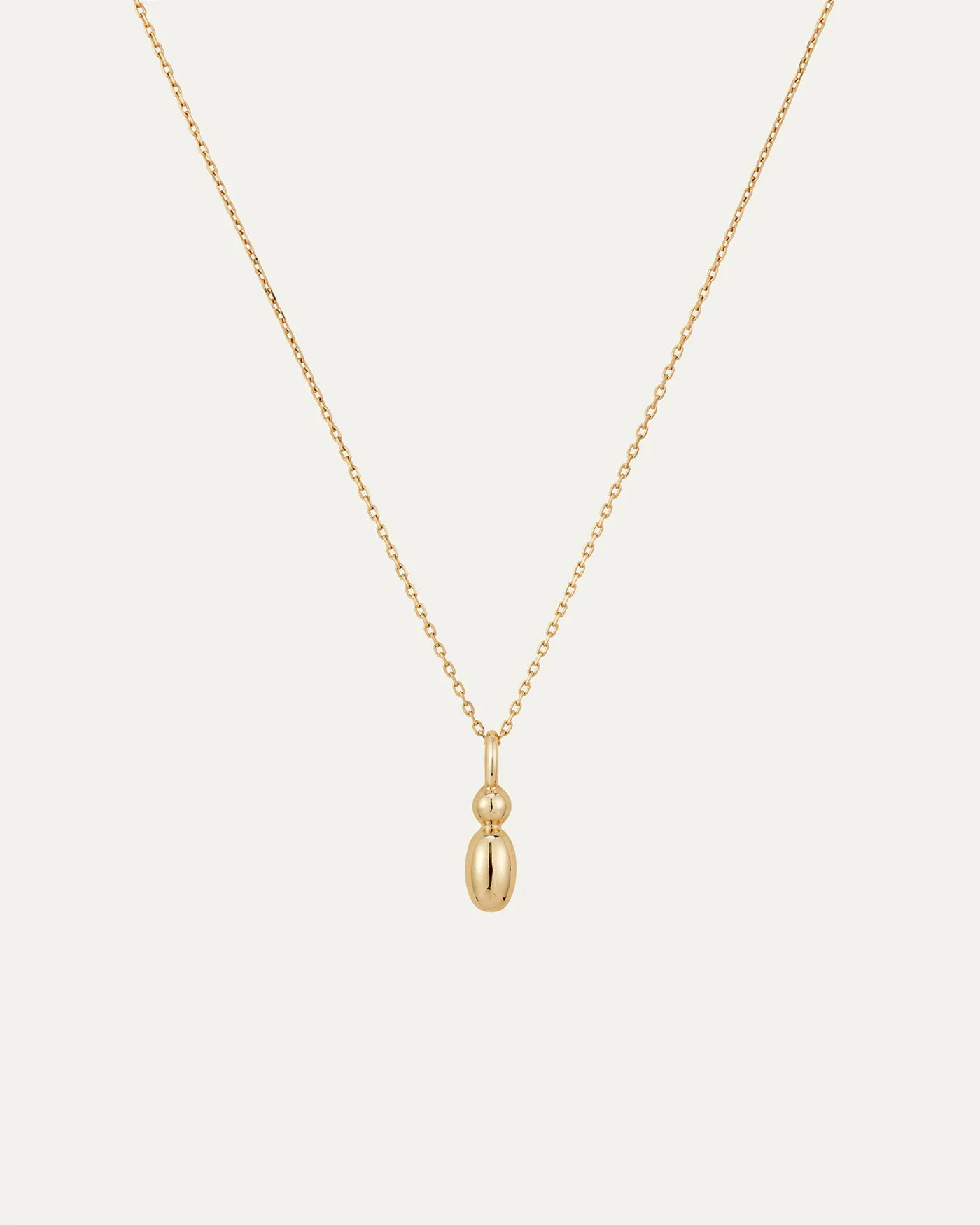 14K Gold Bubble Letter Necklace - I