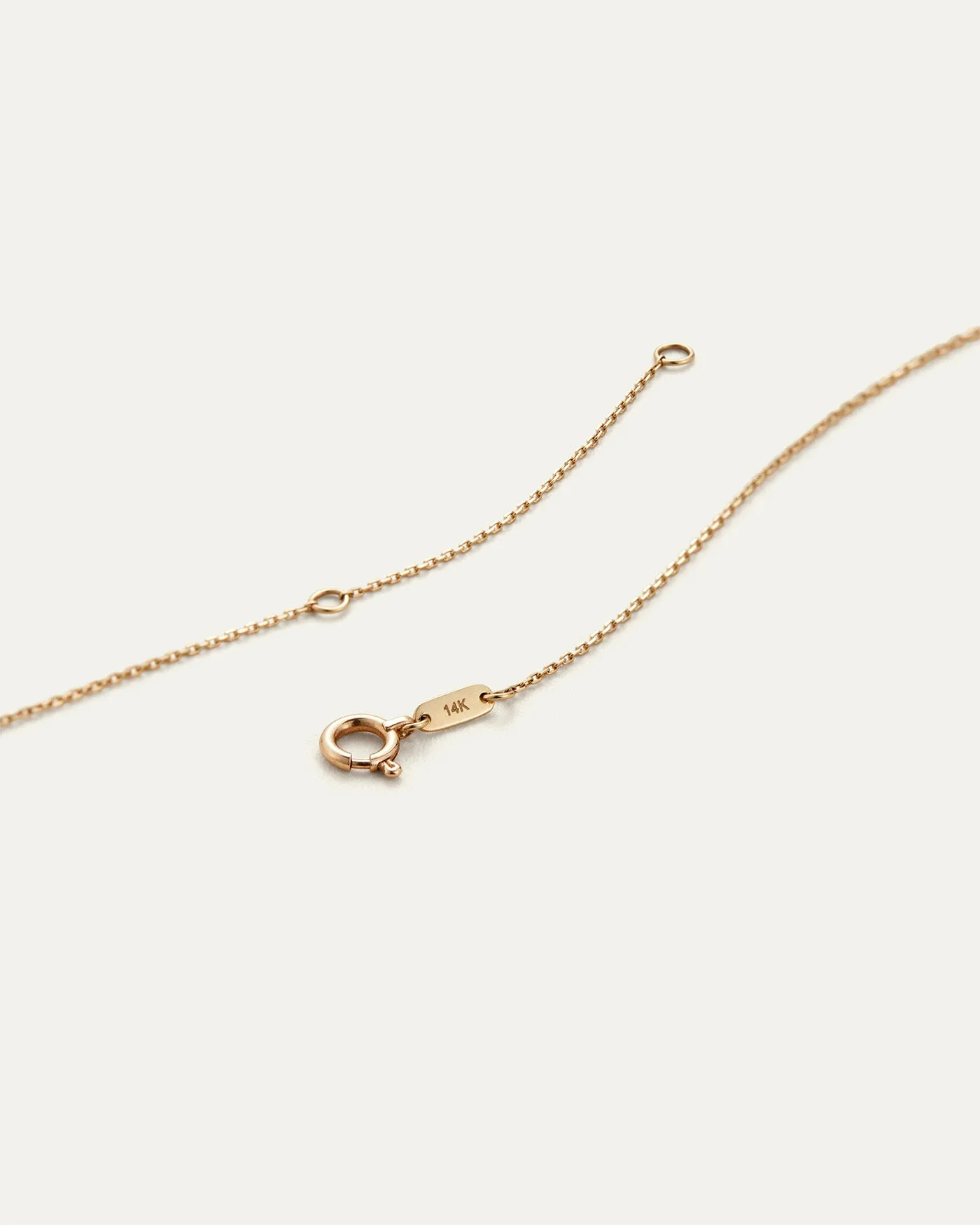 14K Gold Bubble Letter Necklace - L