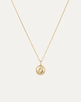 14K Gold Bubble Letter Necklace - O