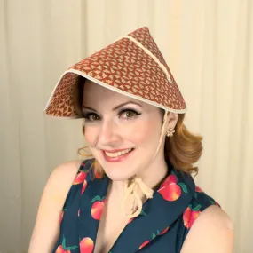 1950s Travel Straw Hat