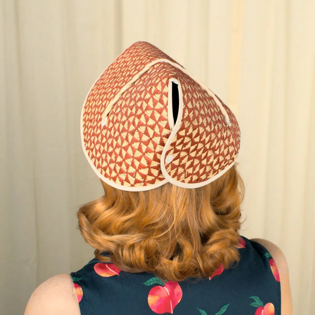 1950s Travel Straw Hat