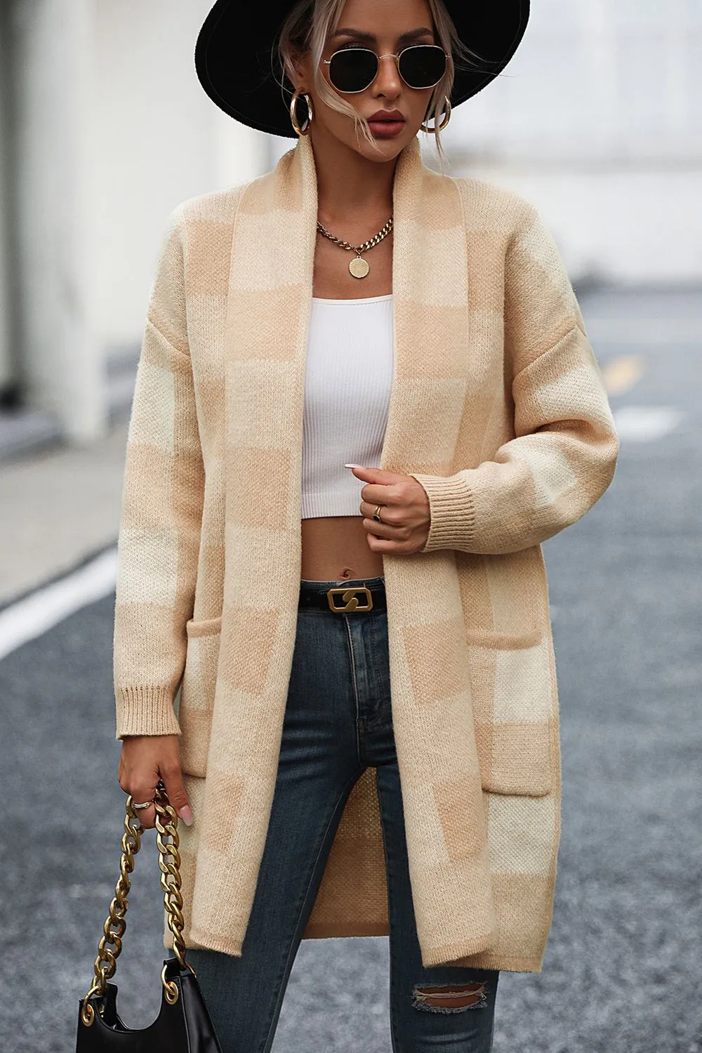 5 Luxury Classic Checker Cardigan