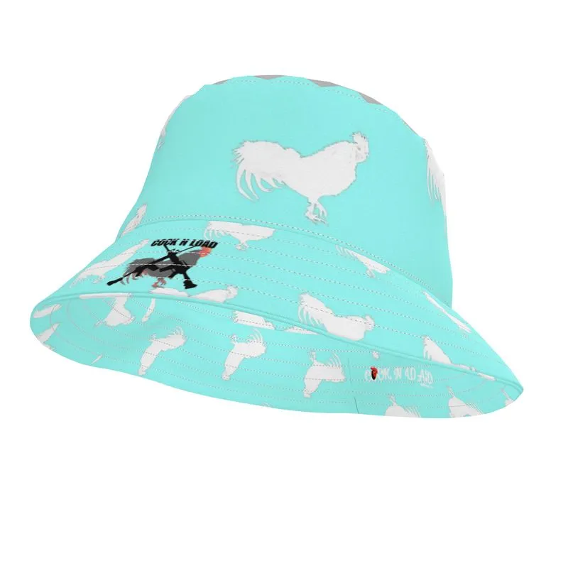 #501 cocknload bucket hat rooster print