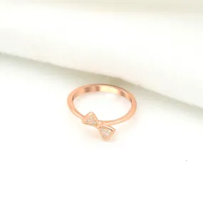 925 Rosegold Bow Tie Ring