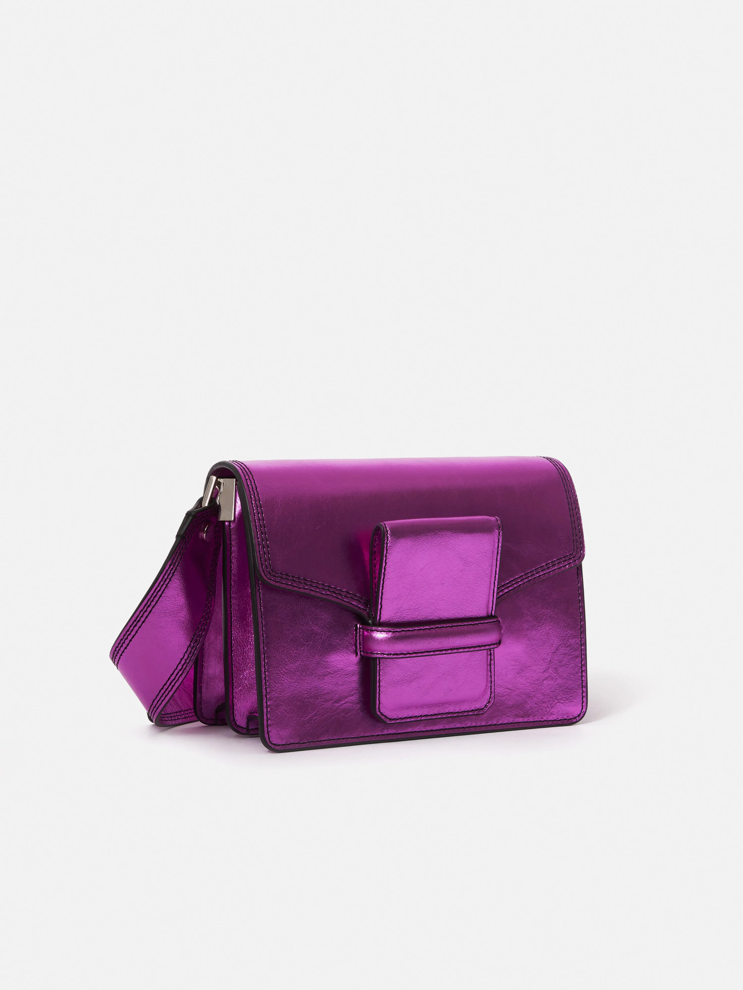 Ada Leather Crossbody Bag | Pink