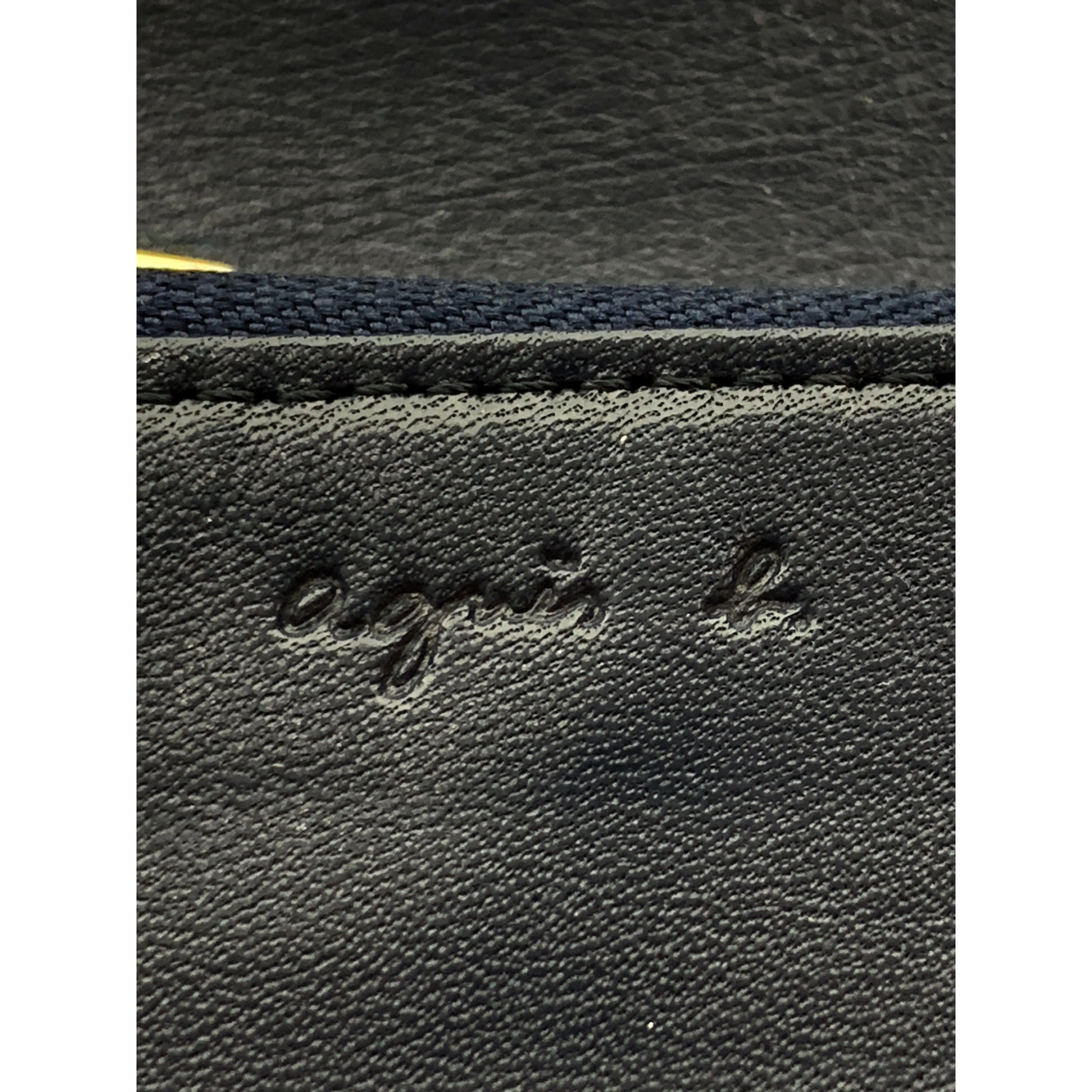 agnes b./Bifold Wallet/NVY/Leather