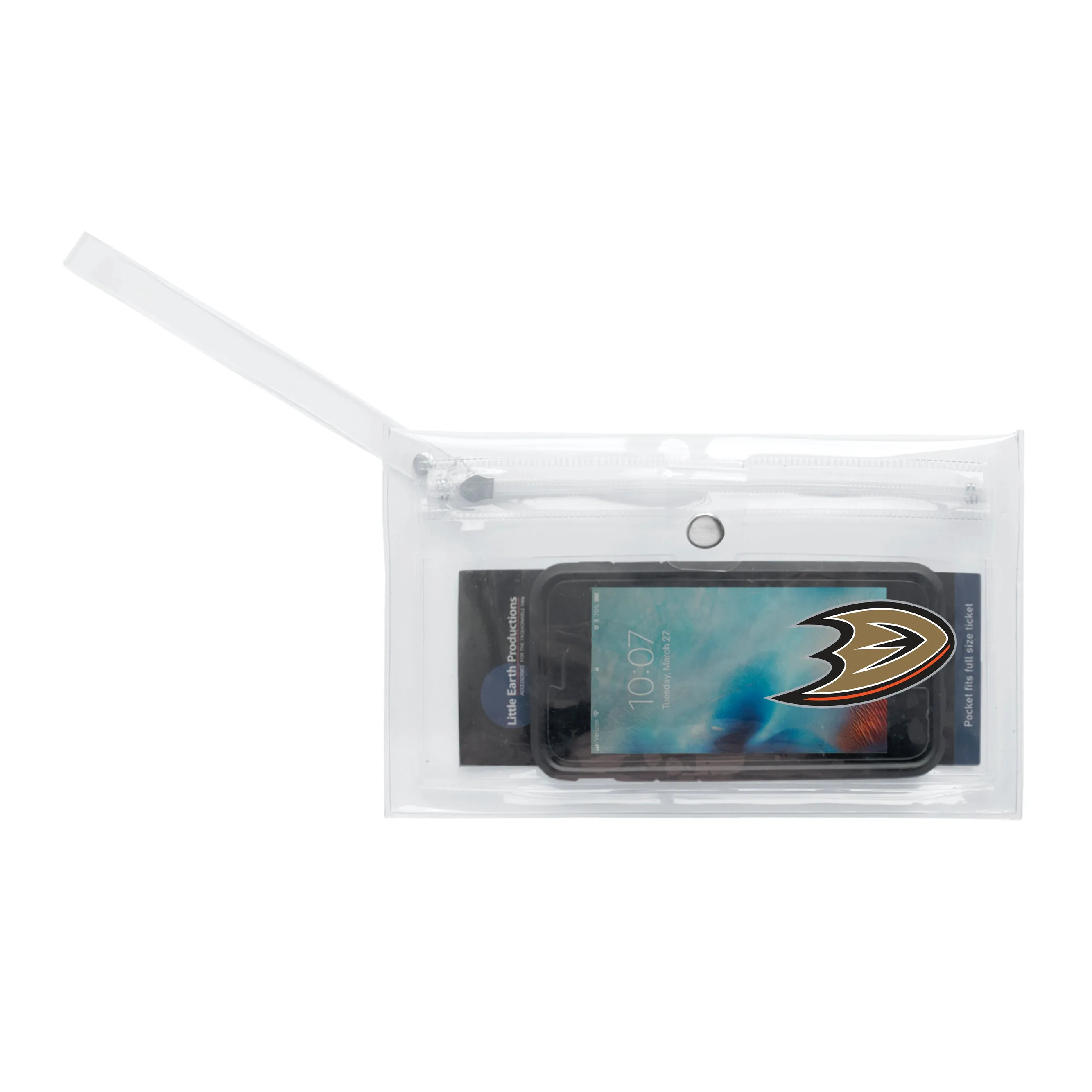 Anaheim Ducks Clear Ticket Wristlet