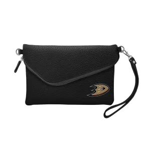 Anaheim Ducks Fold Over Crossbody Pebble