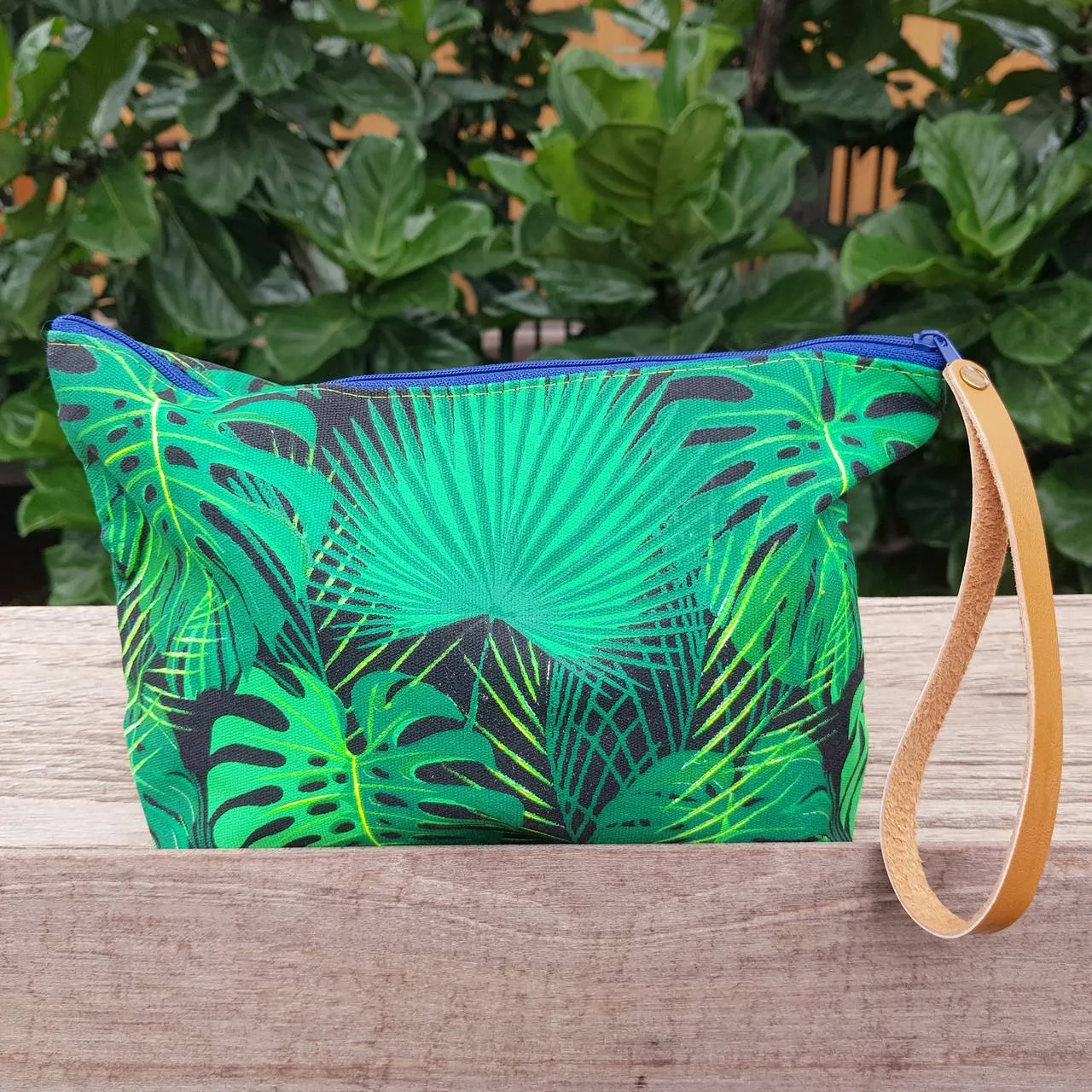 Anything Goes Clutch Bag - Tropical Leaves