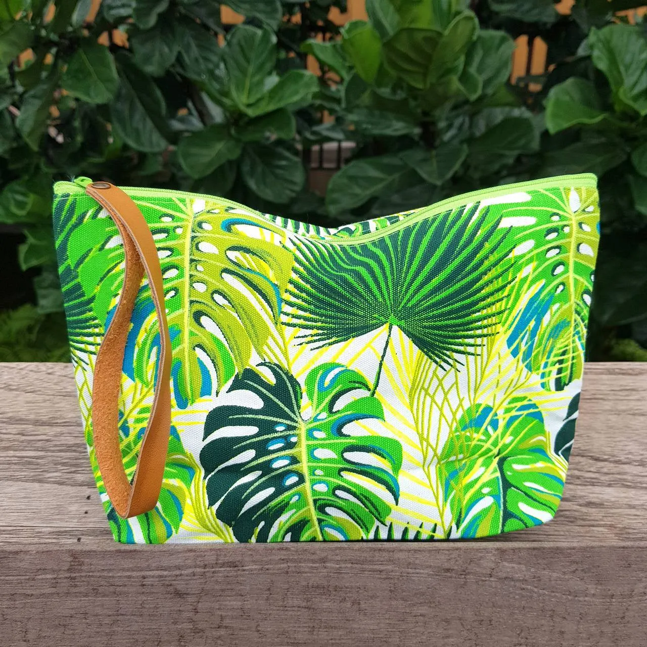 Anything Goes Clutch Bag - Tropical Leaves