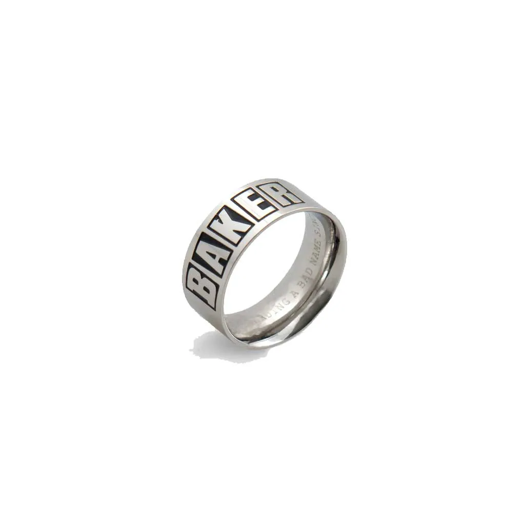 Baker Brand Logo Ring - Silver