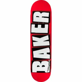 Baker Brand Logo Skateboard Deck - 8.5" Red/White