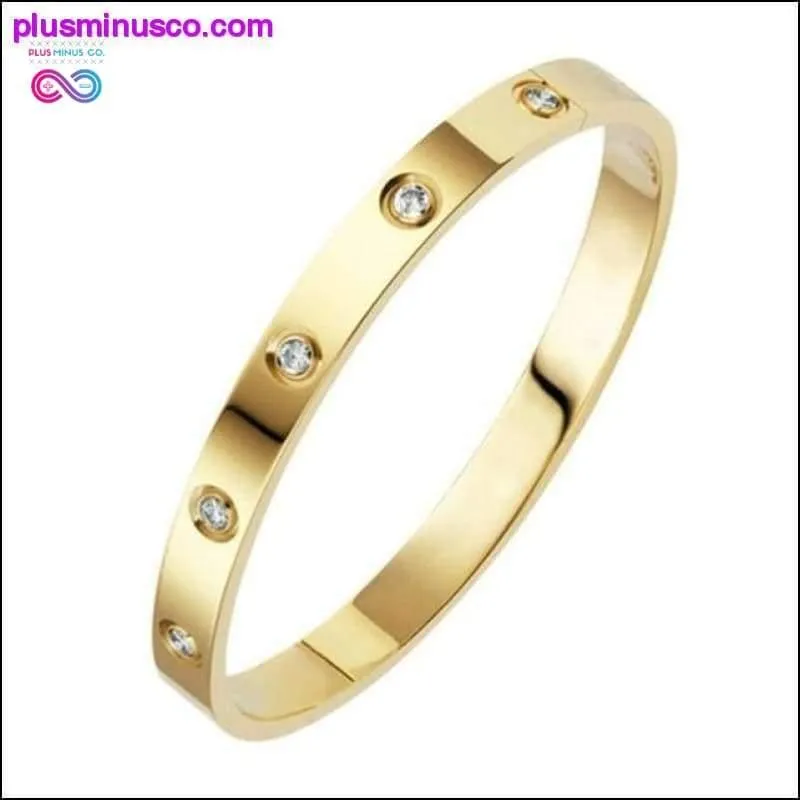 Bangles For Women Gold Rose Gold Silver Color Rhinestone