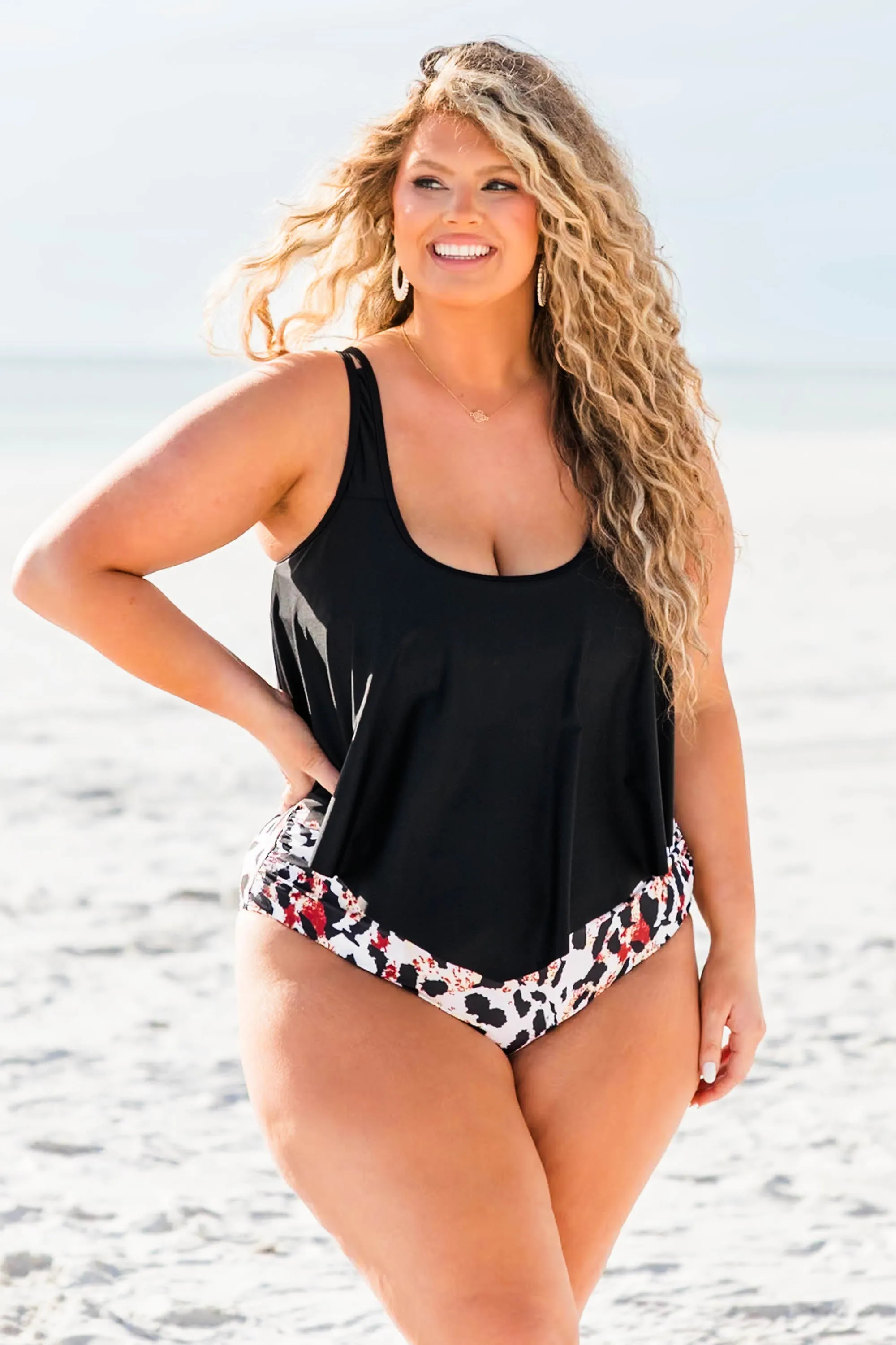 Beach Sweetheart Swim Top, Black