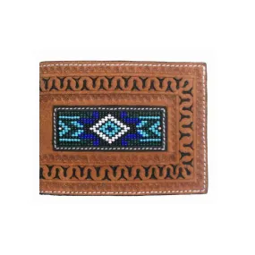 Beaded Inlay Bifold Wallet