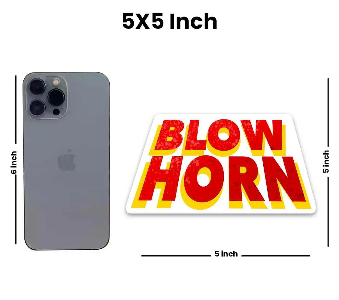 Blow horn Reflective Sticker