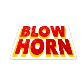 Blow horn Reflective Sticker