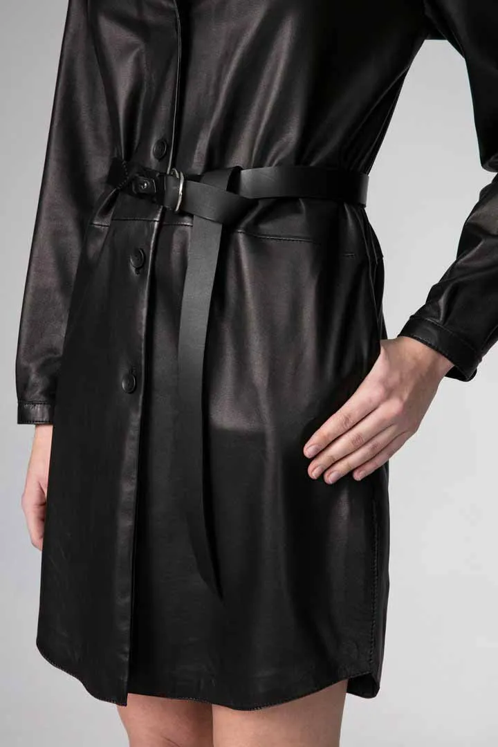 Celine - Black Leather Coat