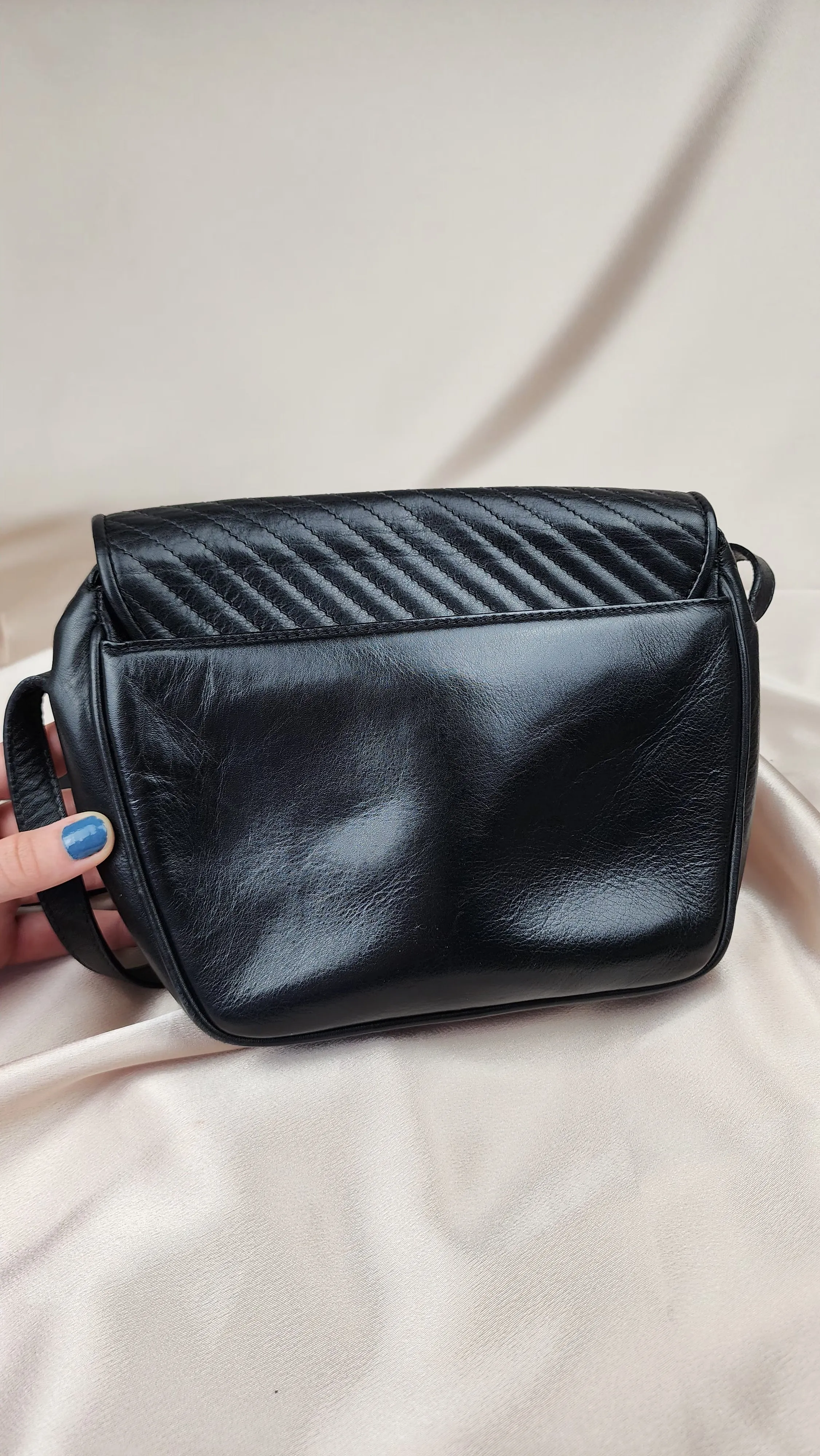 Celine Black Leather Crossbody - 0476