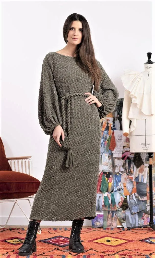 Celine knit Dress in Khaki