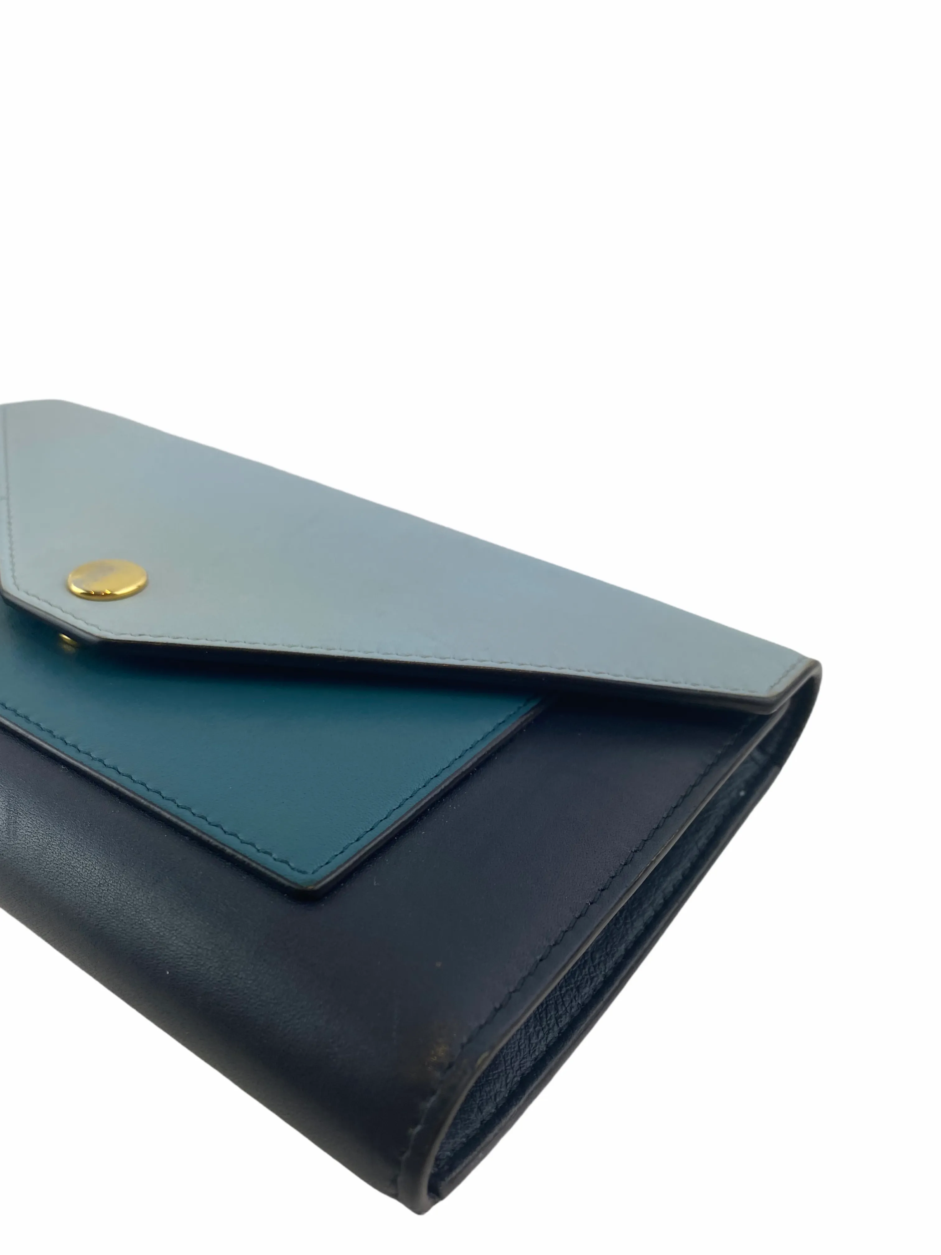 Celine Multi-tonal Blue Leather Wallet