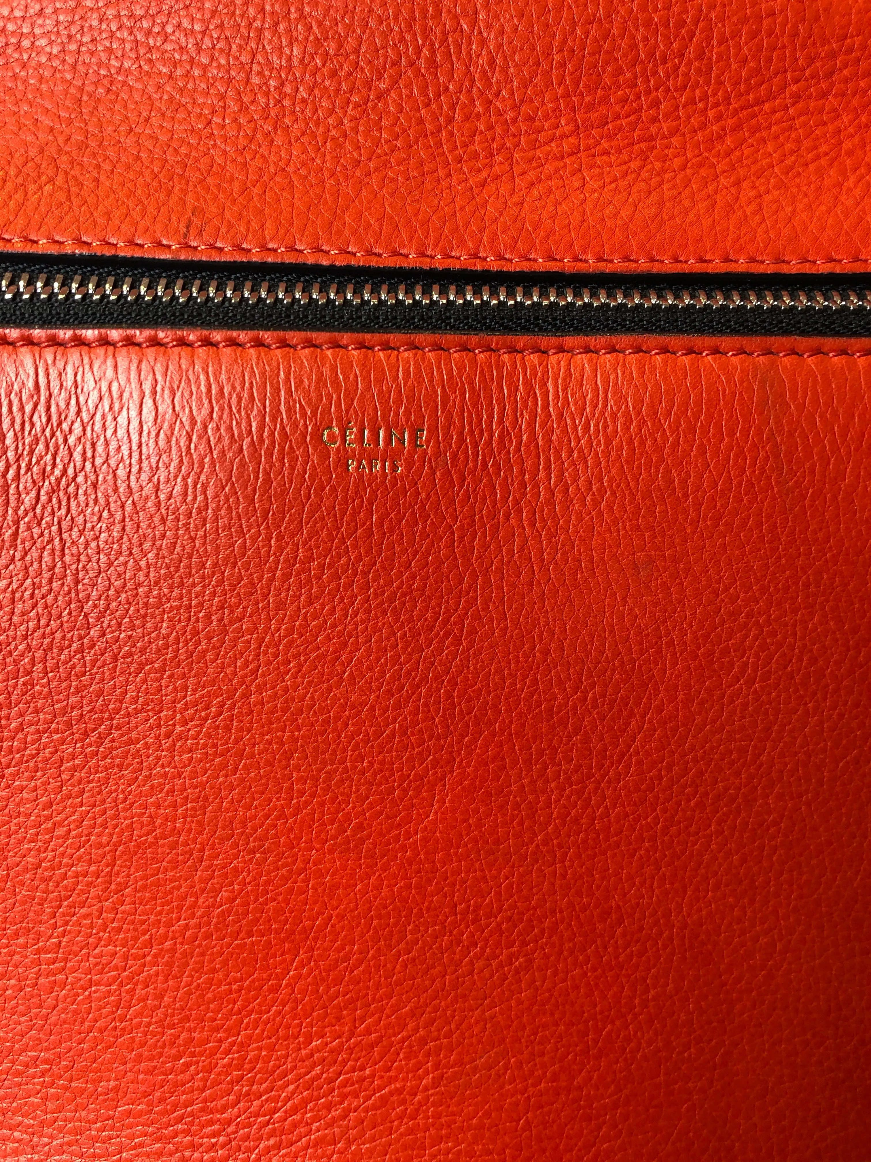 Celine Tangerine Calf Leather "Edge" Tote - As seen on instagram