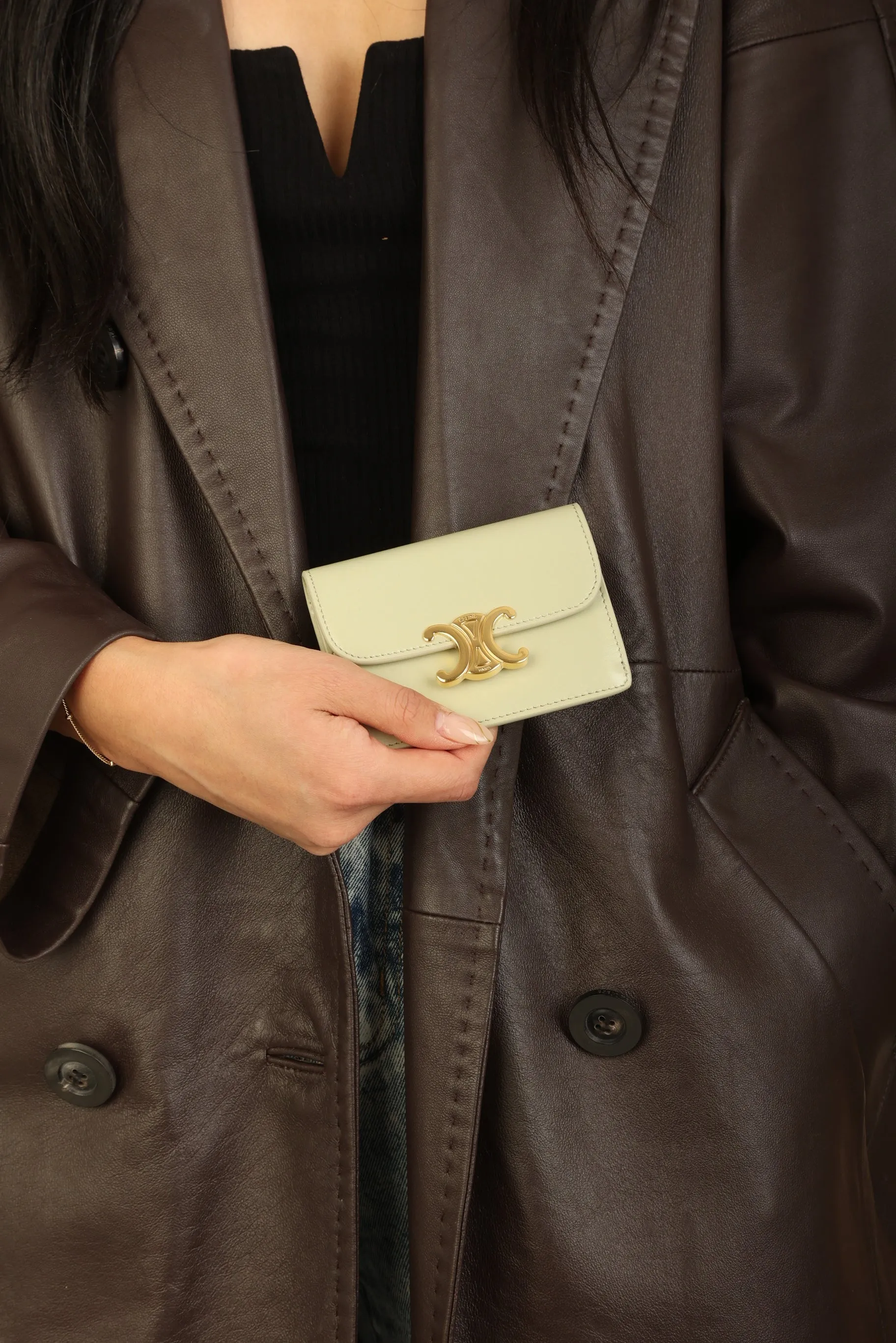 Celine Triomphe Flap Cardholder