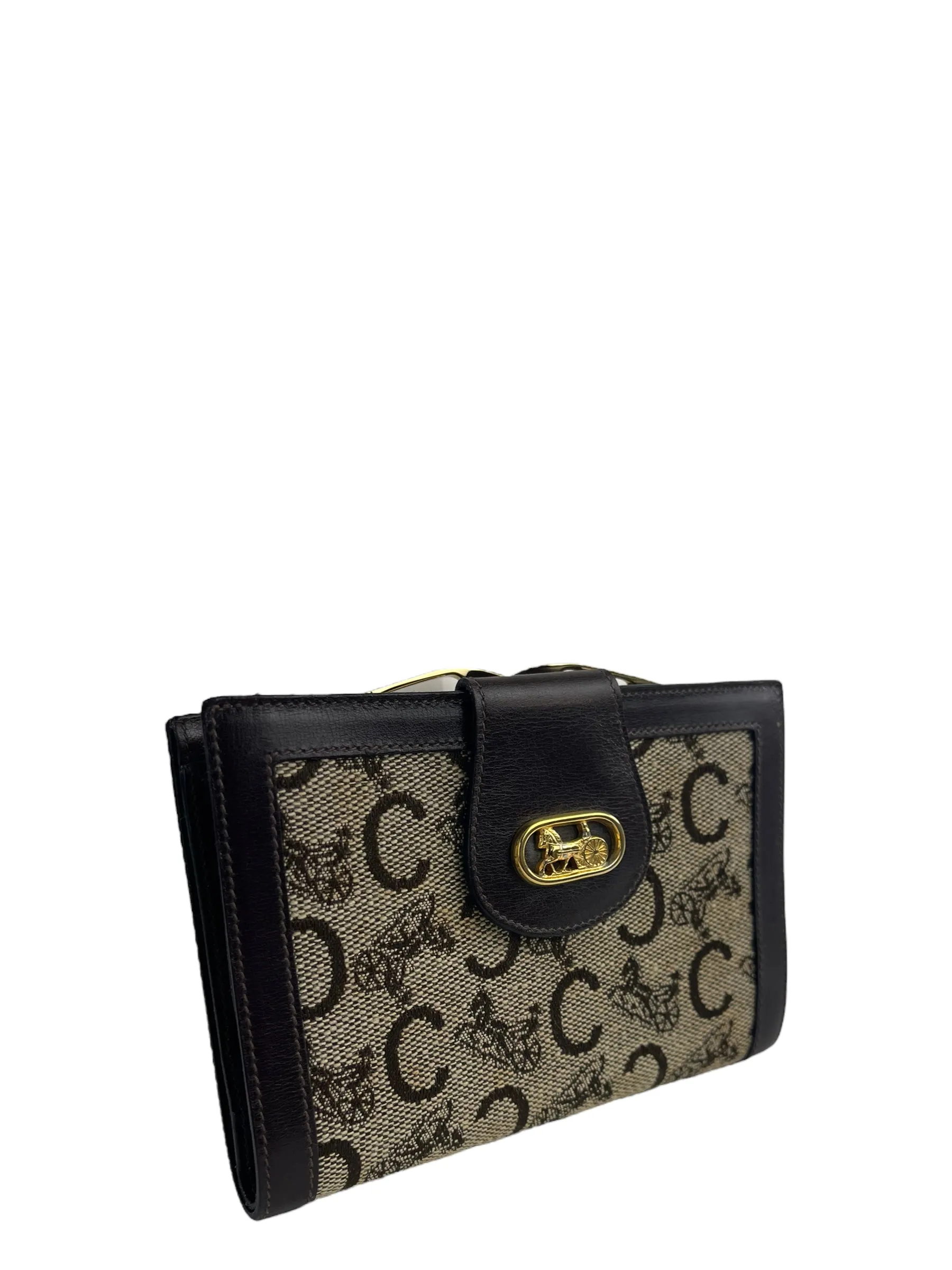 Celine Vintage Monogram Canvas Wallet