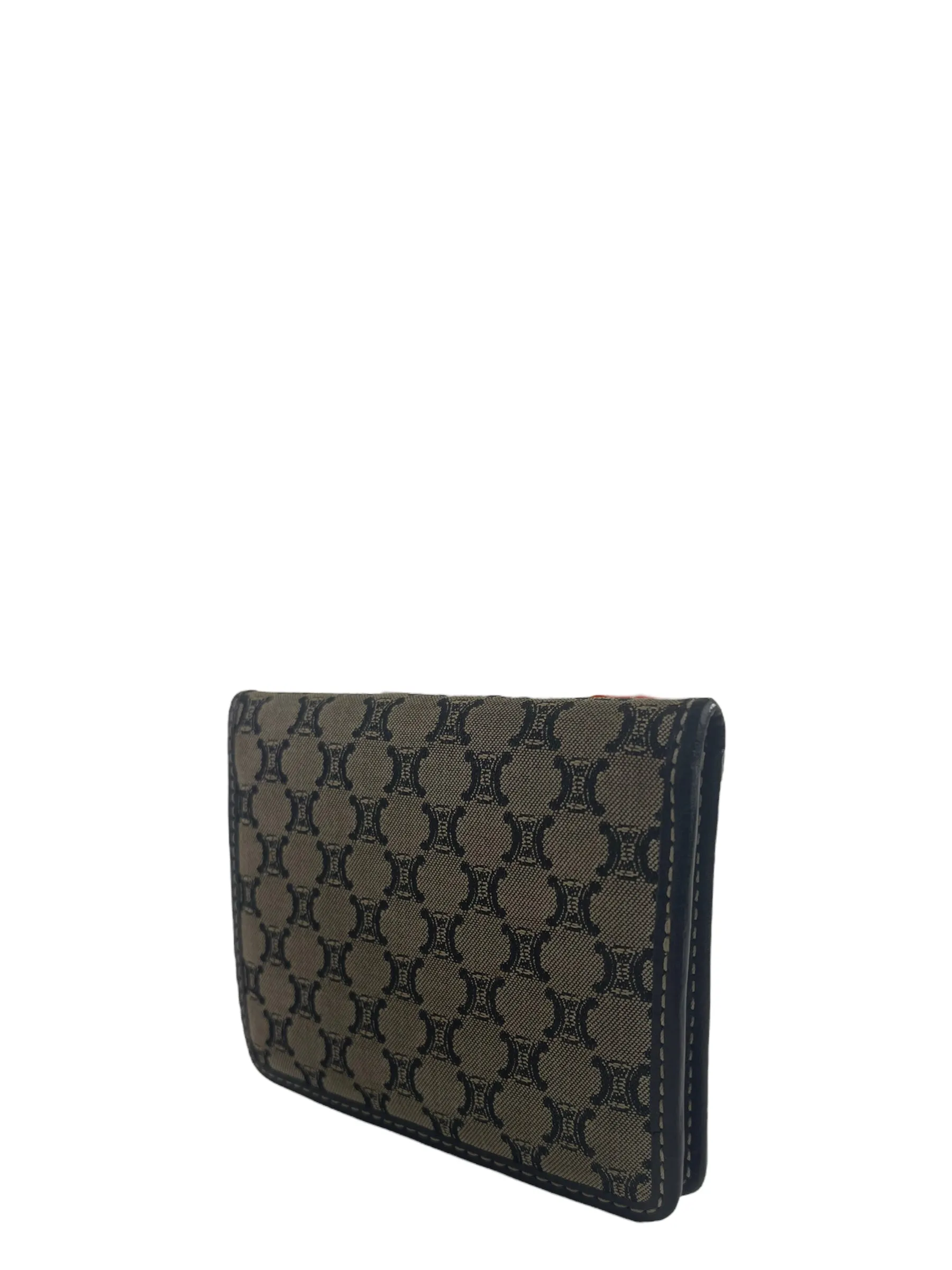 Celine Vintage Navy Monogram Canvas Cardholder