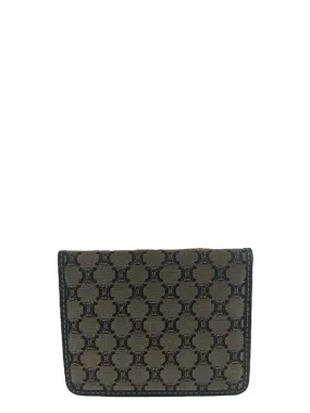 Celine Vintage Navy Monogram Canvas Cardholder