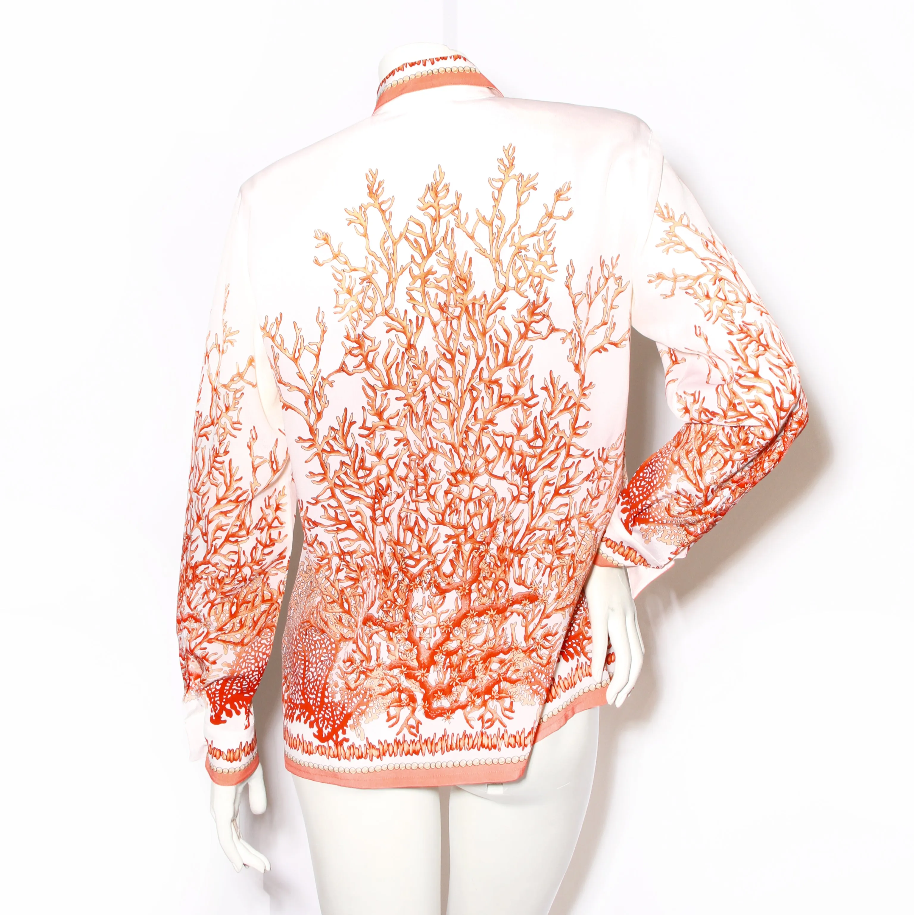 Coral Print Blouse