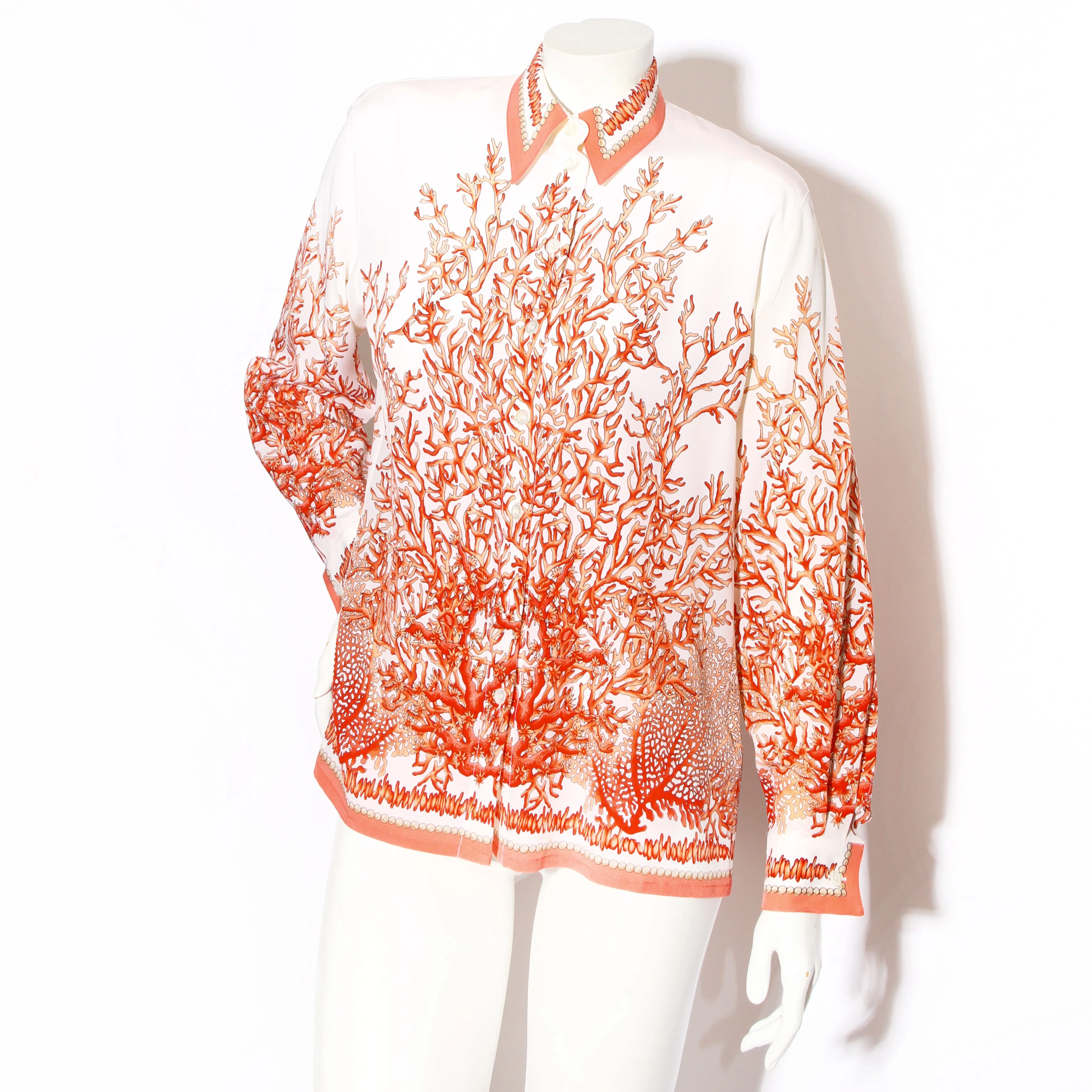 Coral Print Blouse