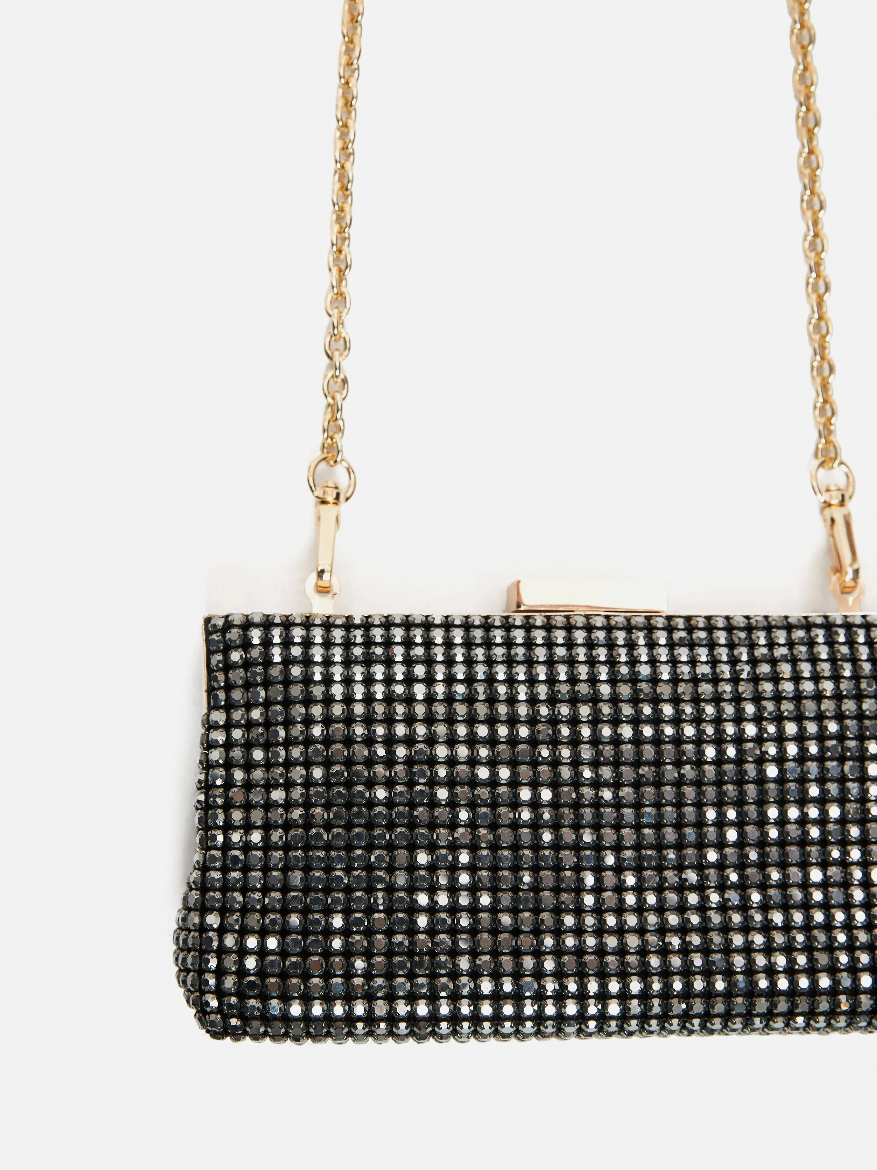 Crystal Frame Evening Bag | Black