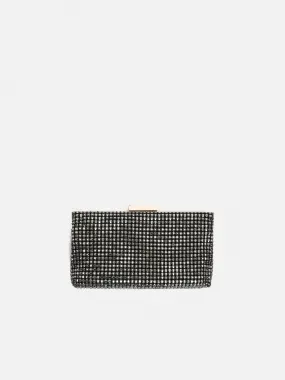 Crystal Frame Evening Bag | Black