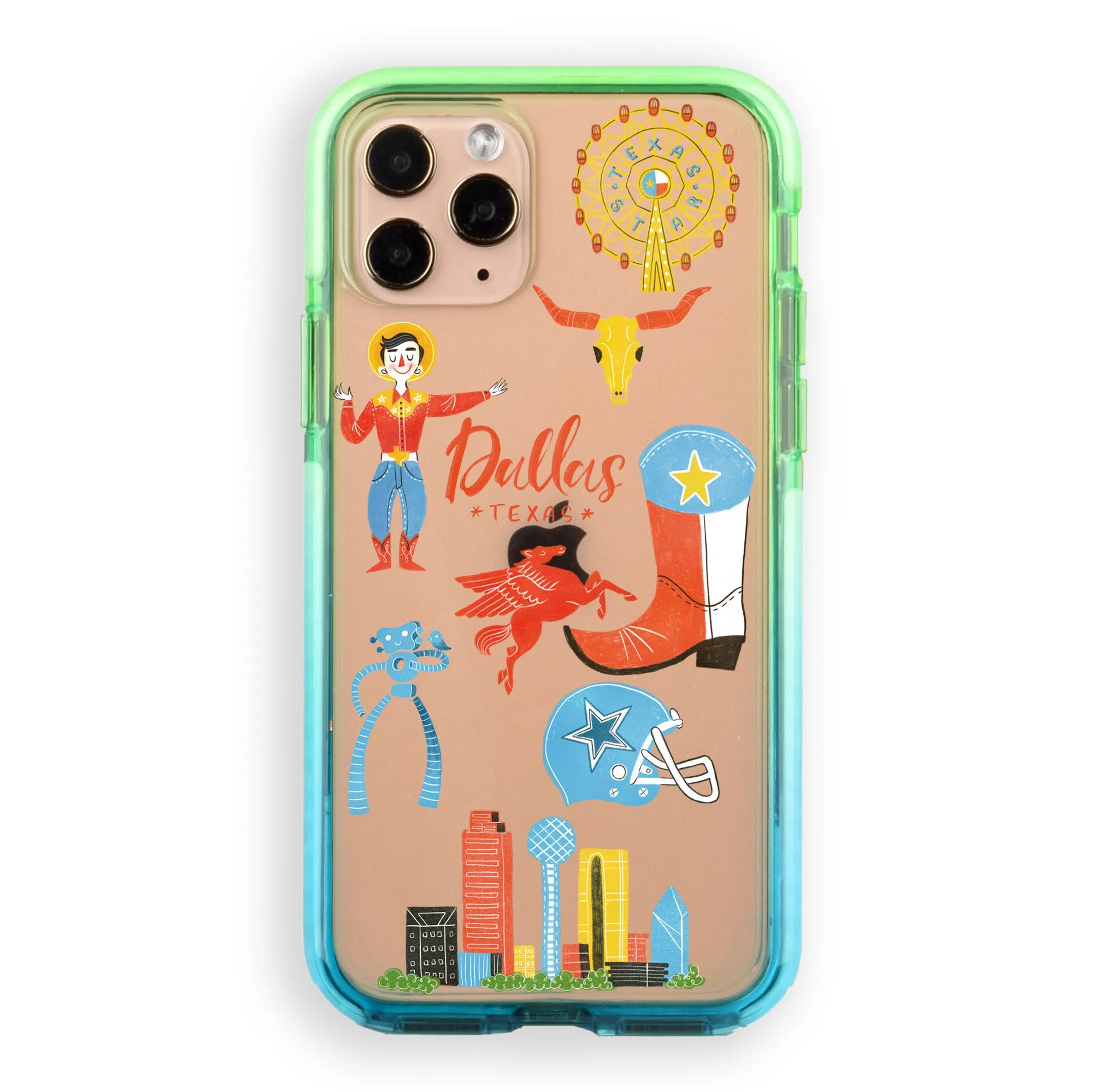 Dallas City Travel Collage iPhone Case