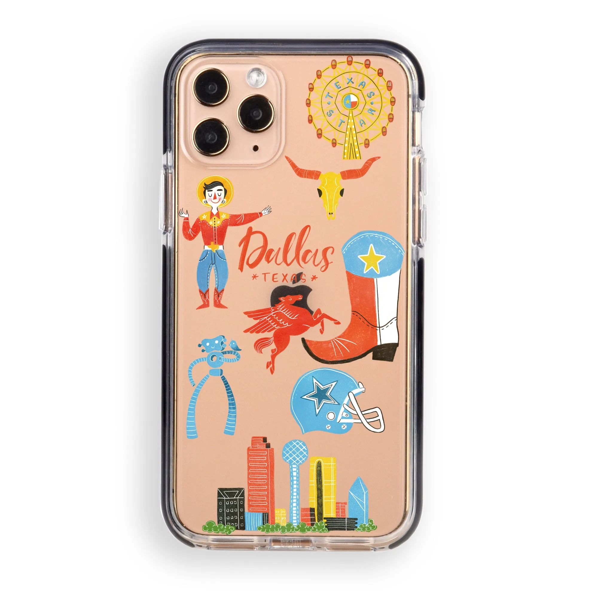 Dallas City Travel Collage iPhone Case