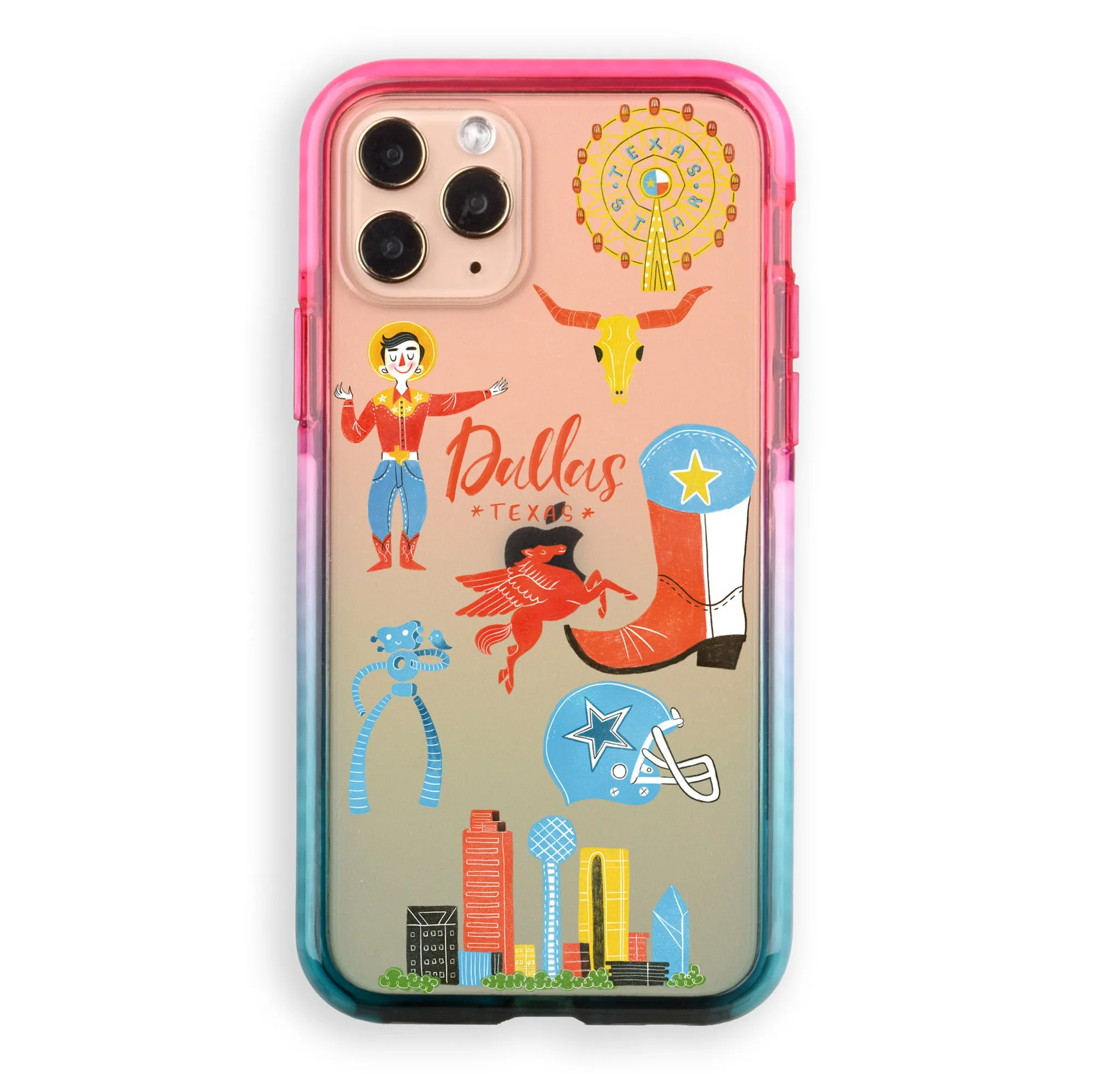 Dallas City Travel Collage iPhone Case