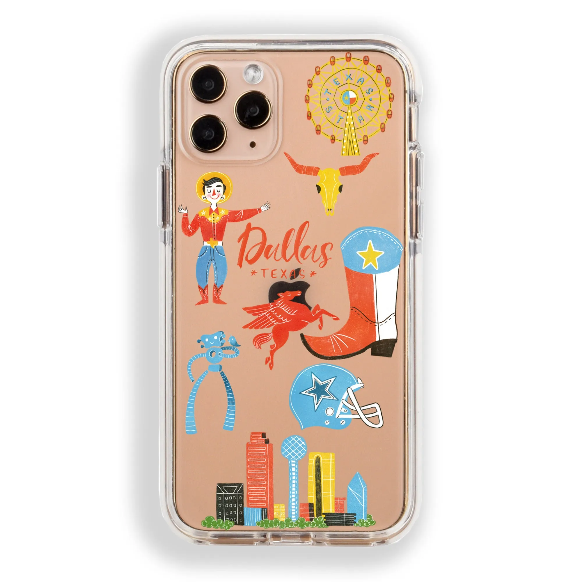 Dallas City Travel Collage iPhone Case