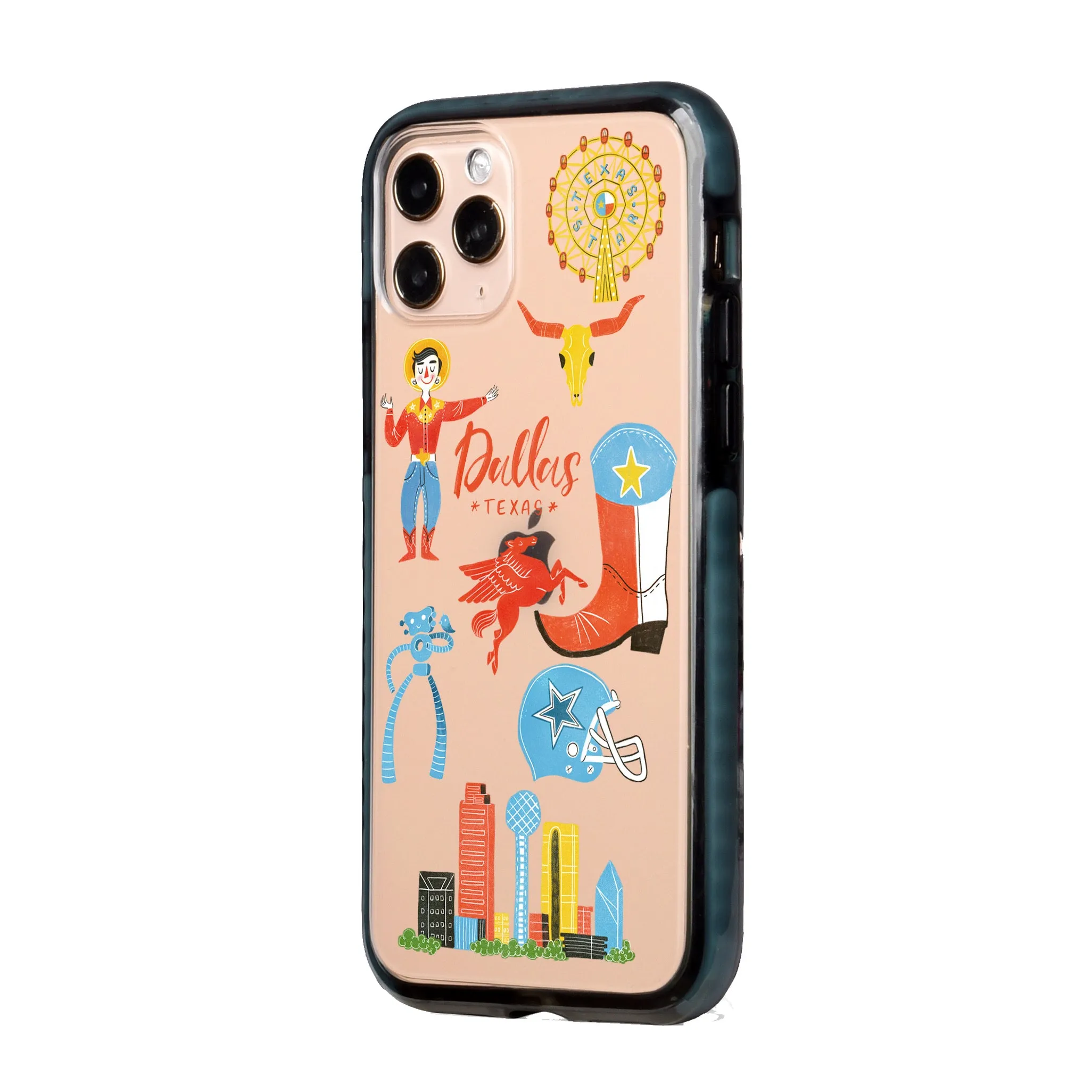 Dallas City Travel Collage iPhone Case