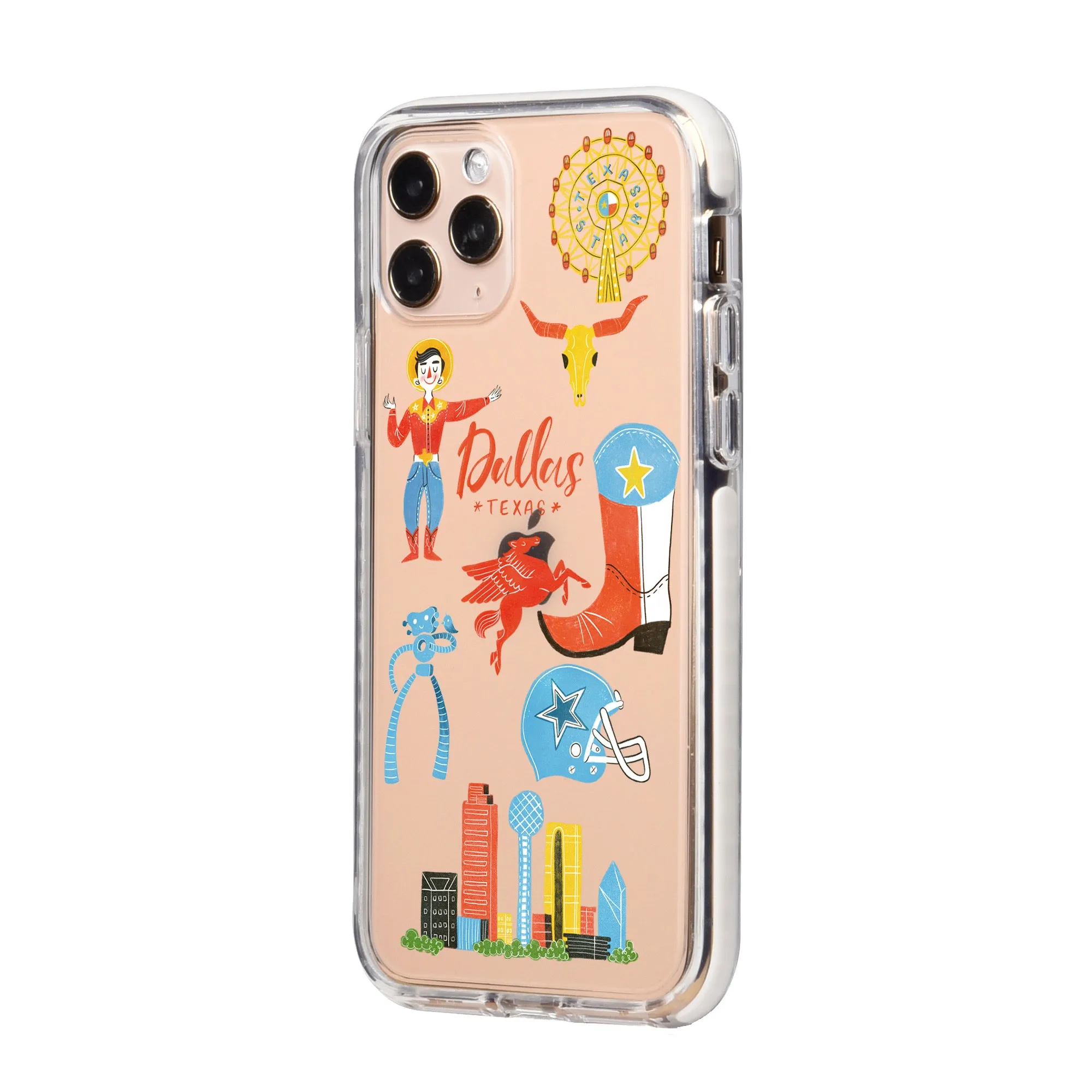 Dallas City Travel Collage iPhone Case