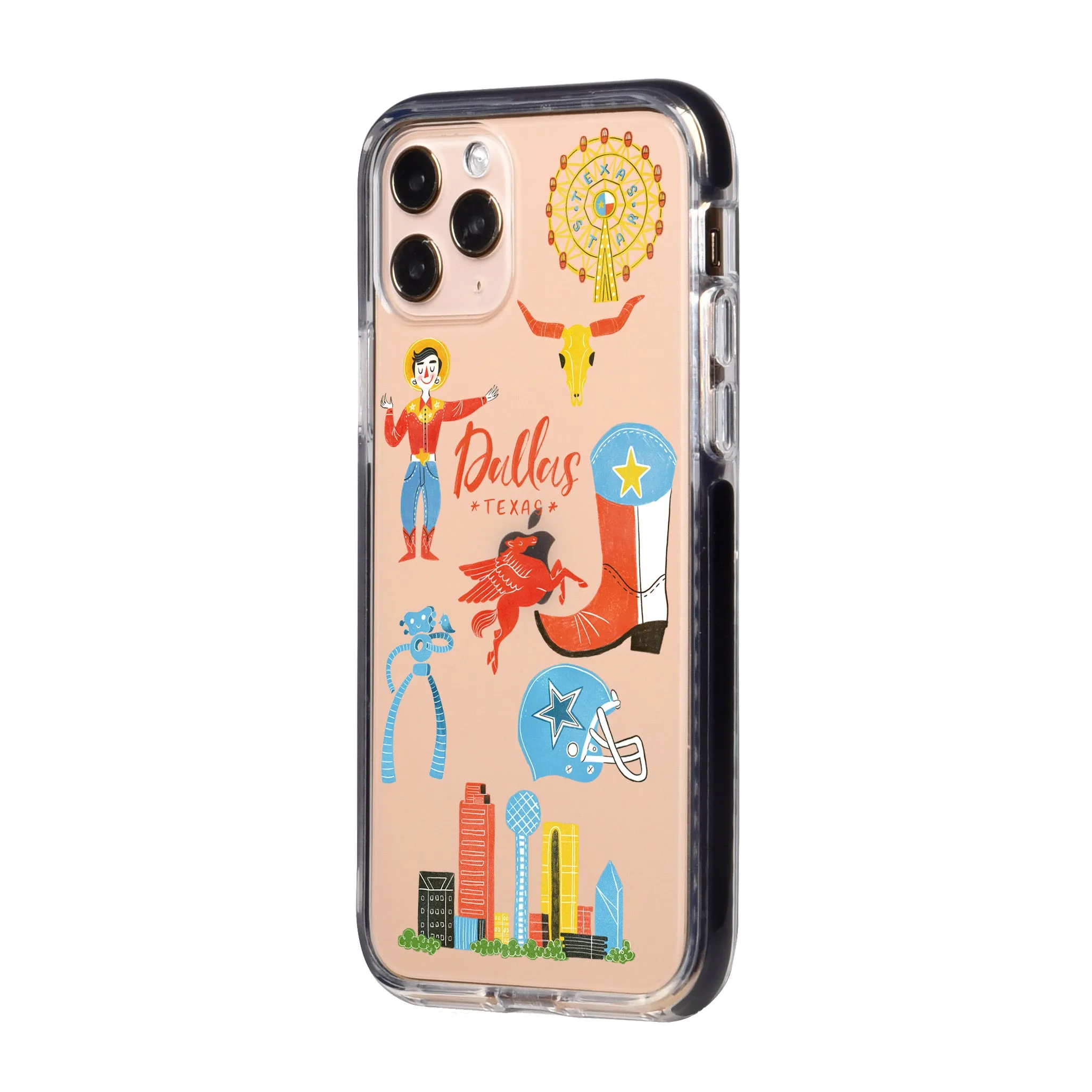 Dallas City Travel Collage iPhone Case