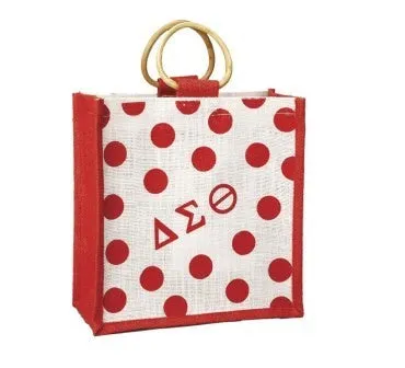 Delta Mini Polka Dot Jute Bag