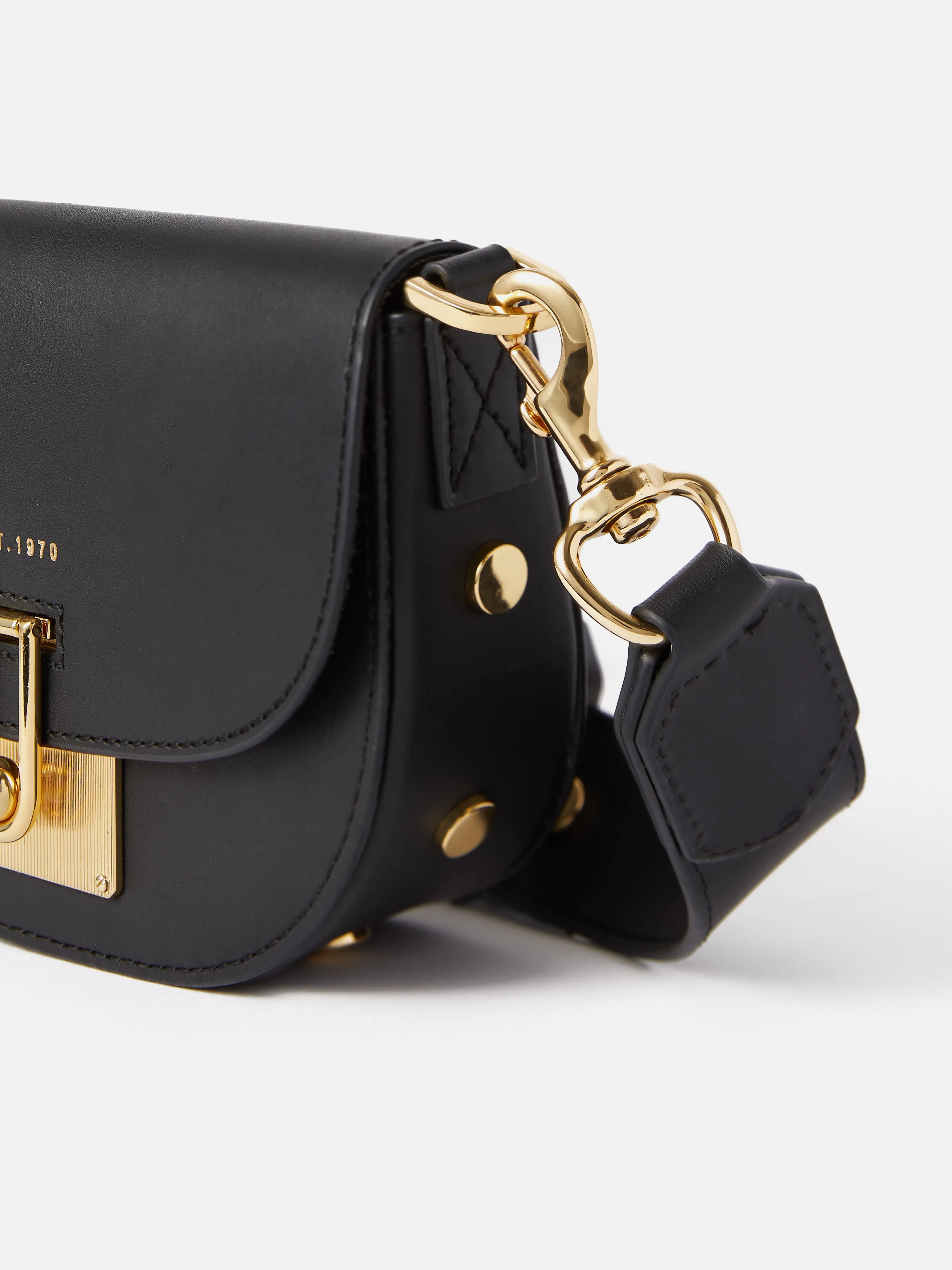 Denbigh Studded Leather Bag | Black