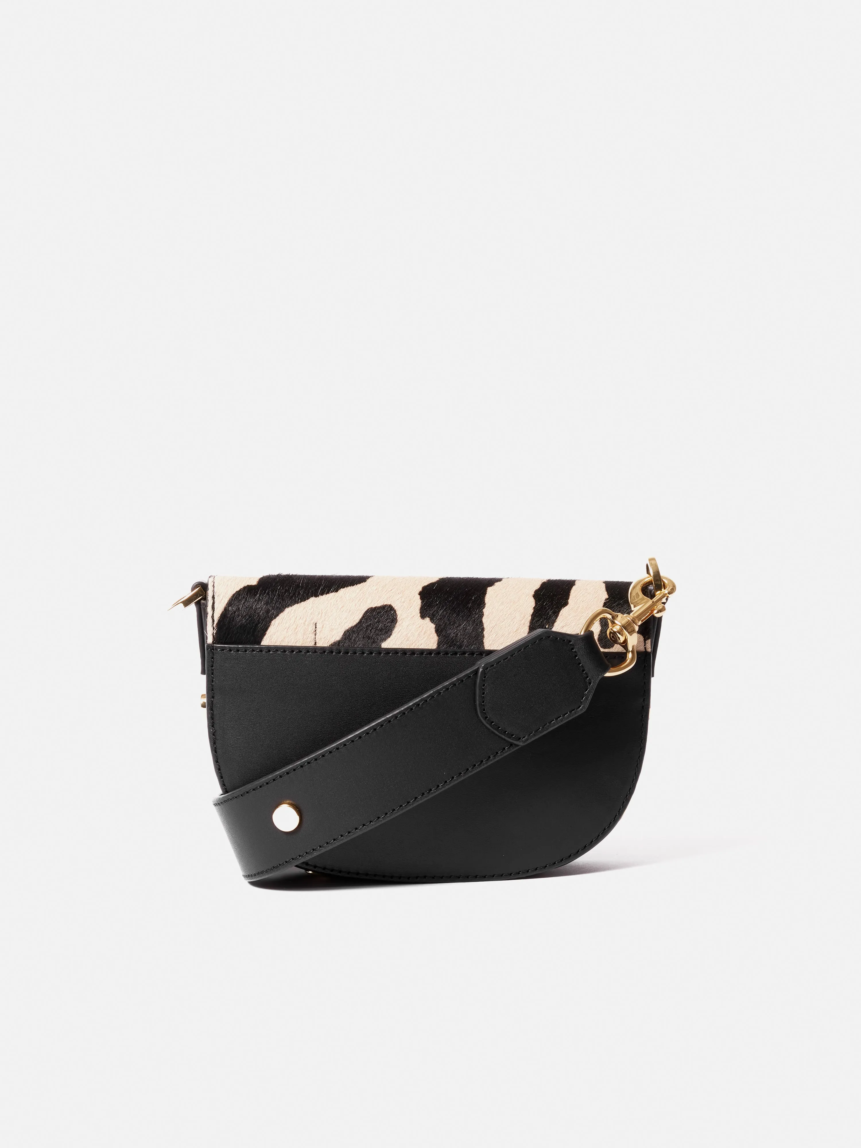 Denbigh Studded Leather Bag | Zebra