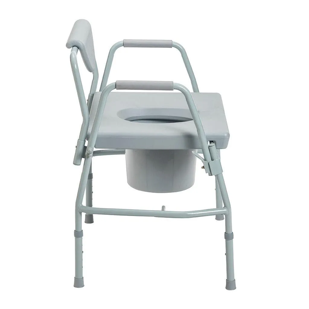 Drive Medical Bariatric Drop Arm Bedside Commode Chair