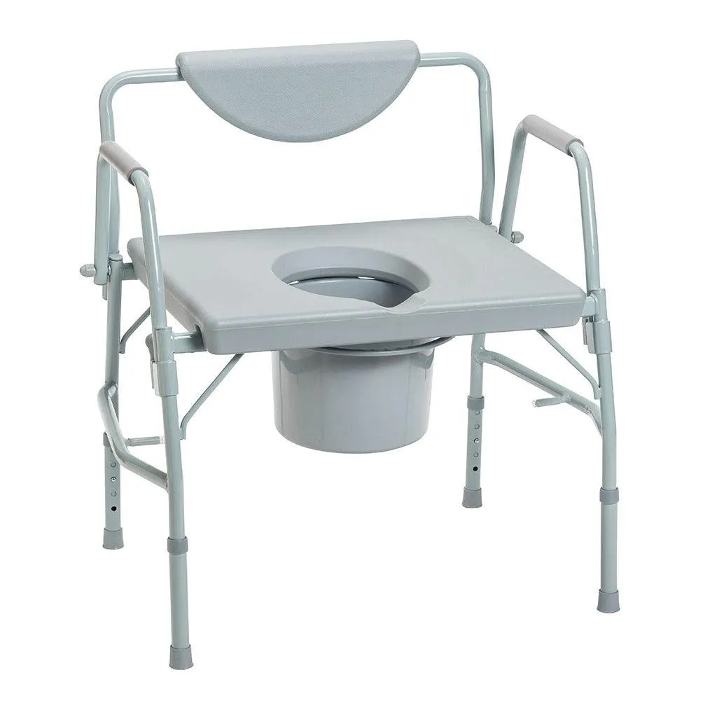 Drive Medical Bariatric Drop Arm Bedside Commode Chair