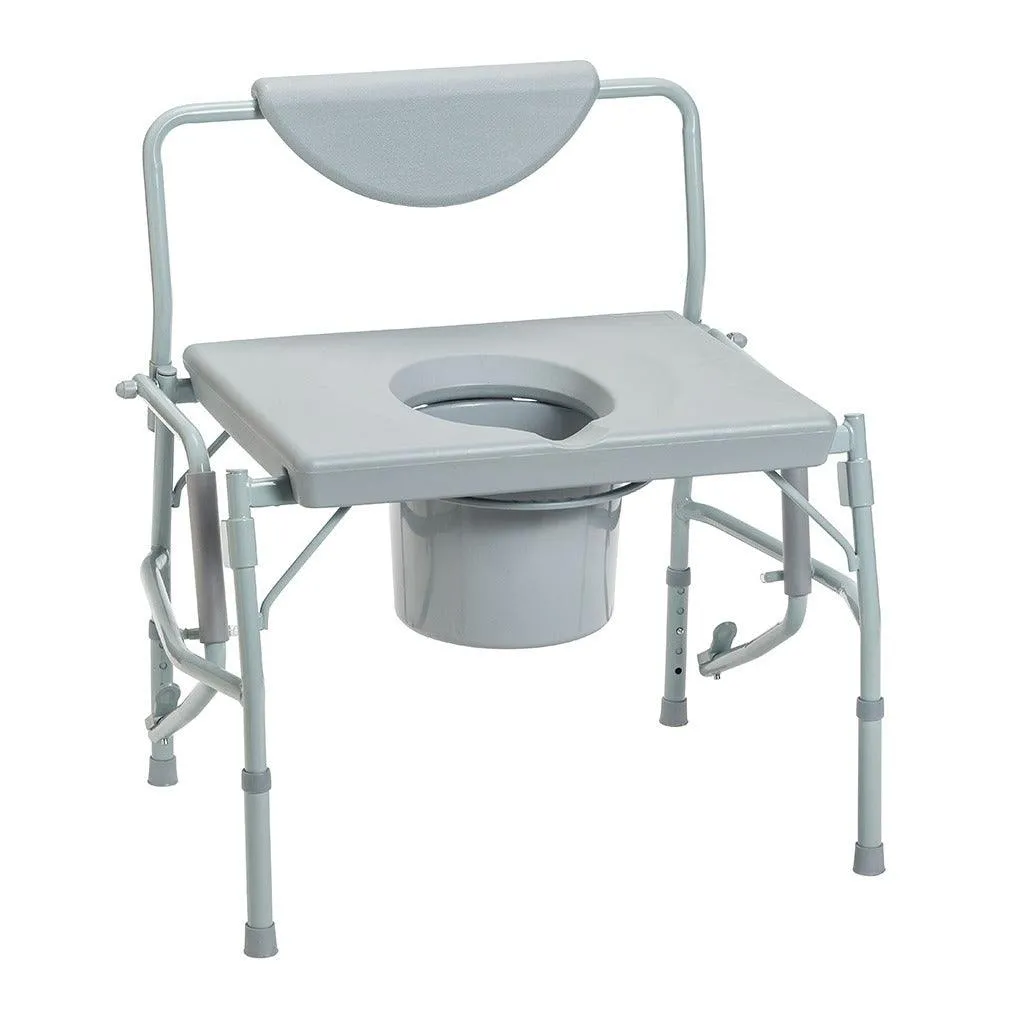 Drive Medical Bariatric Drop Arm Bedside Commode Chair