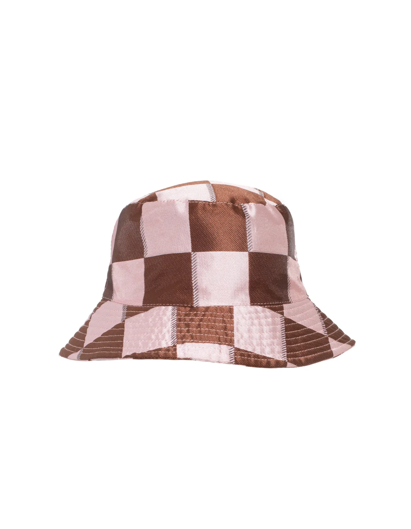 Emily Pink Brown Puzzle Print Bucket Hat