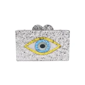 Evil Eye Acrylic Clutch