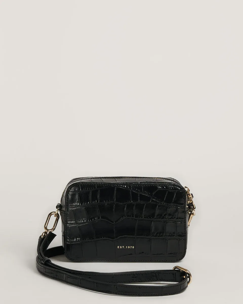 Farley Leather Crossbody Bag | Black